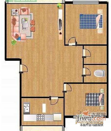 慧博园2室2厅2卫112㎡户型图