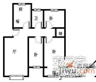 浮山后四小区3室2厅1卫105㎡户型图