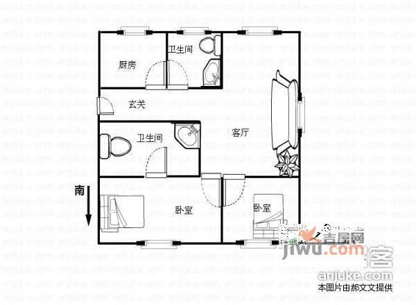 百通馨苑3室2厅1卫180㎡户型图