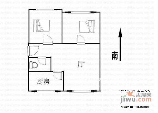 浮山后二小区2室1厅1卫90㎡户型图