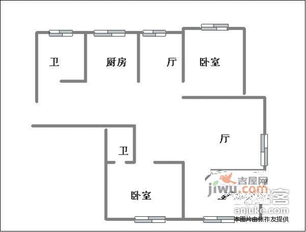 世纪华庭3室2厅2卫160㎡户型图