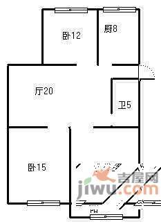 福林花园3室2厅1卫144㎡户型图