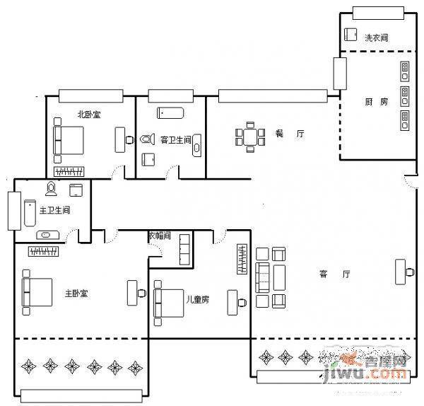 麦岛金岸6室4厅4卫558㎡户型图