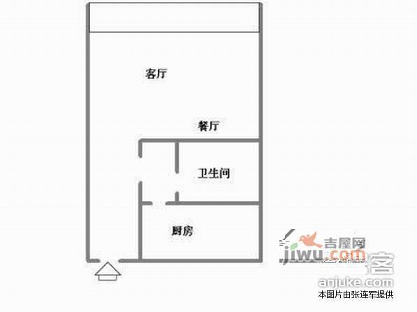 青建橄榄城1室1厅1卫60㎡户型图