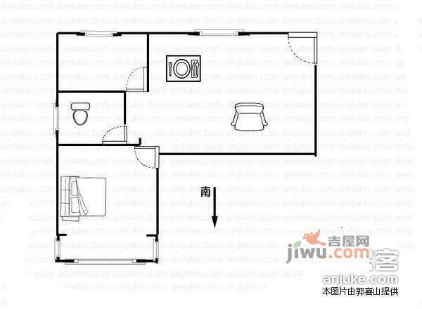 四季景园1室1厅1卫55㎡户型图