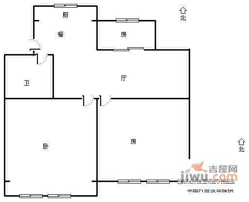 中兴小区3室2厅1卫88㎡户型图