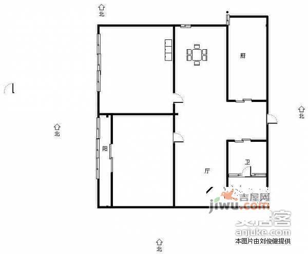 宁兴城市花园2室1厅1卫68㎡户型图