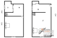 学府一号2室2厅1卫46㎡户型图