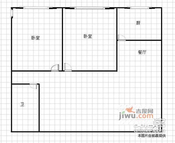 双鱼花园广场2室2厅1卫115㎡户型图