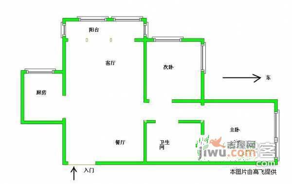 含光佳苑2室2厅1卫114㎡户型图