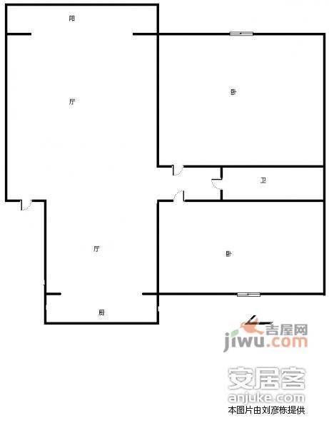 怡心居一期2室2厅1卫108㎡户型图