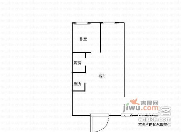 枫韵蓝湾1室1厅1卫户型图