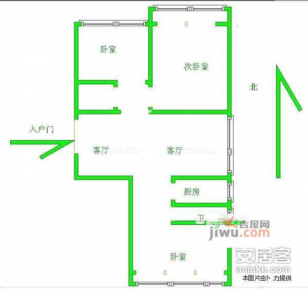 尚品花都3室2厅2卫126㎡户型图