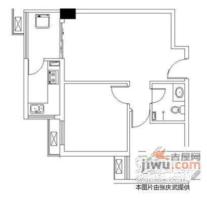 宏府嘉会公寓1室1厅1卫户型图