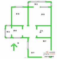 崇立金世园2室2厅1卫户型图