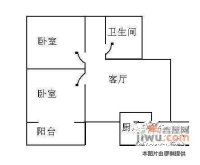 都市桂苑2室2厅1卫户型图