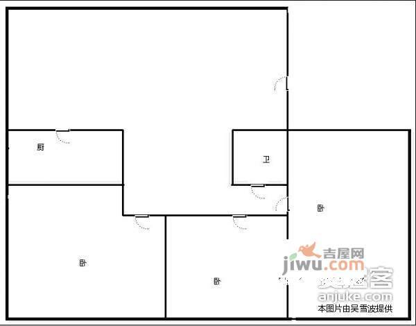 明德门北区3室1厅1卫户型图