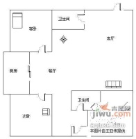 金裕花园3室2厅2卫150㎡户型图