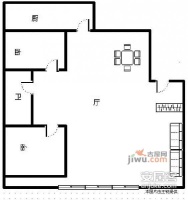 黄河东区2室1厅1卫76㎡户型图