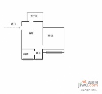 中天国际公寓1室1厅1卫77㎡户型图