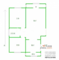 中天国际公寓2室2厅2卫118㎡户型图