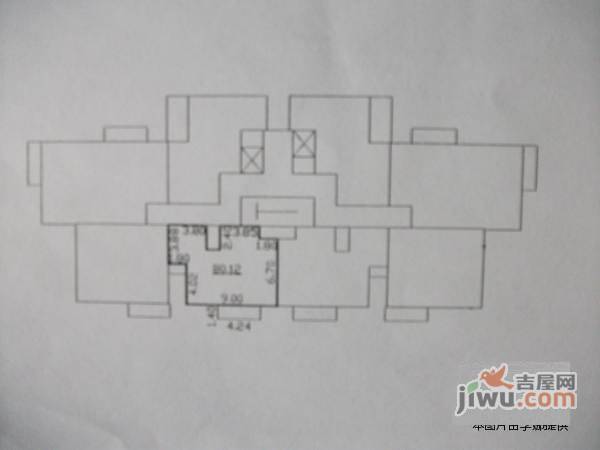 唐园假日新城2室2厅1卫100㎡户型图