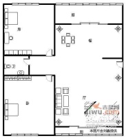 明德广厦2室2厅1卫104㎡户型图