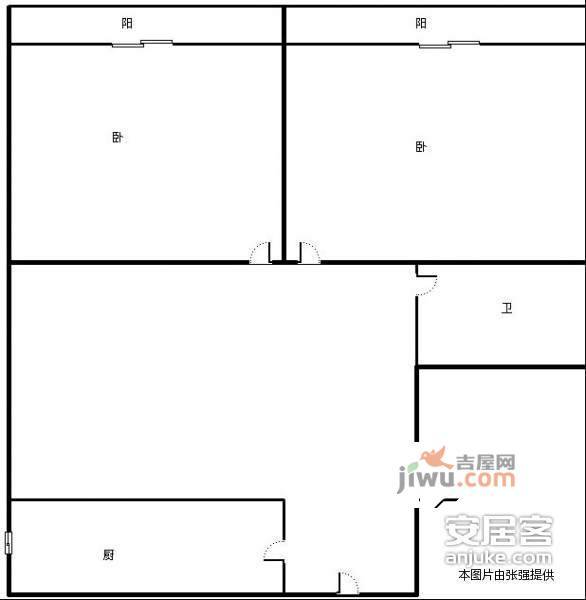 凯旋广场2室2厅1卫102㎡户型图