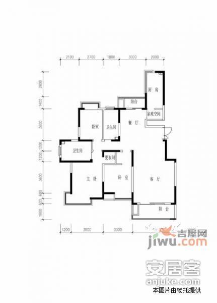 金地曲江尚林苑4室2厅2卫280㎡户型图