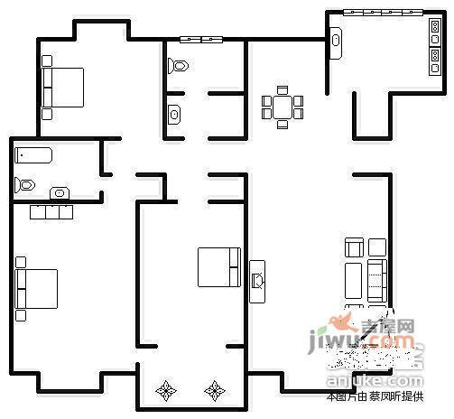 世家星城E区3室2厅2卫170㎡户型图