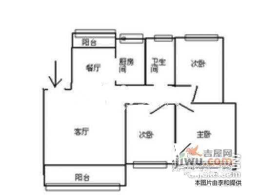 曲江城市花园3室2厅2卫174㎡户型图