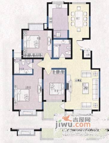 曲江城市花园4室2厅2卫174㎡户型图