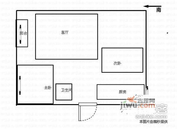 摩登小镇2室1厅1卫73㎡户型图