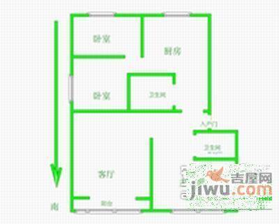 摩登小镇3室2厅2卫117㎡户型图