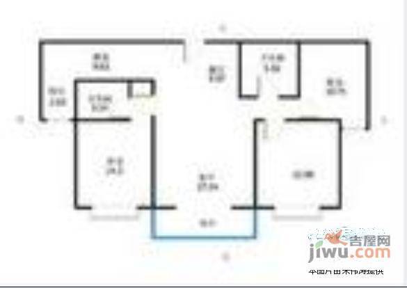 旭景碧泽园2室2厅2卫114㎡户型图