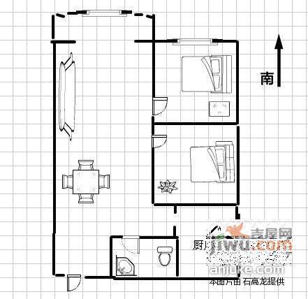 八水上筑2室2厅1卫102㎡户型图