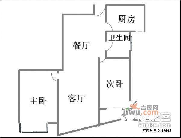 利君明天2室1厅1卫79㎡户型图