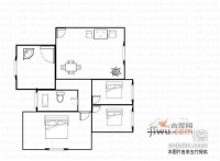 康城苑3室2厅1卫89㎡户型图