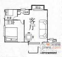 祥云新园2室2厅1卫60㎡户型图
