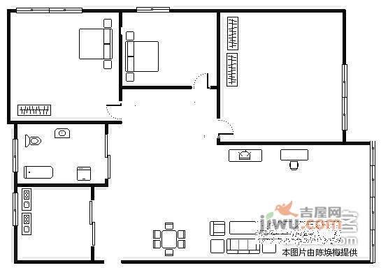 瀚高花园3室2厅1卫91㎡户型图