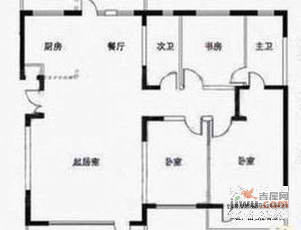 金福广场2室2厅1卫64㎡户型图