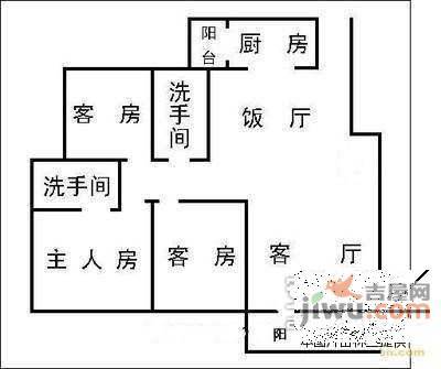 鸣翠谷3室2厅2卫110㎡户型图