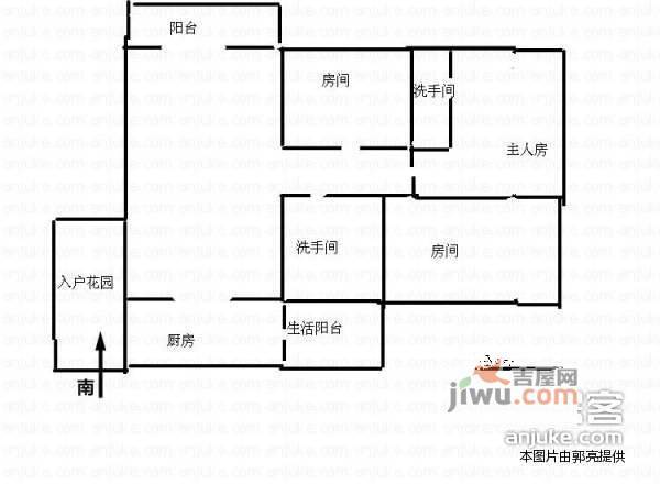 园林熙郡3室2厅2卫98㎡户型图