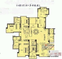 珠海度假村瑞达别墅6室3厅4卫353㎡户型图