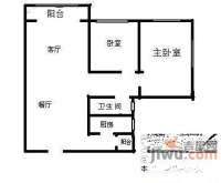 讯发苑2室2厅1卫73㎡户型图