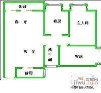 泰然花园3室2厅1卫85㎡户型图