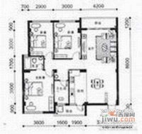 翔峰苑3室2厅1卫90㎡户型图