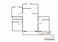 美澳园一区3室2厅2卫100㎡户型图