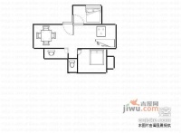 湖畔花园2室2厅1卫89㎡户型图