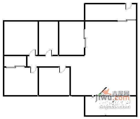 藤业富豪广场3室2厅2卫88㎡户型图